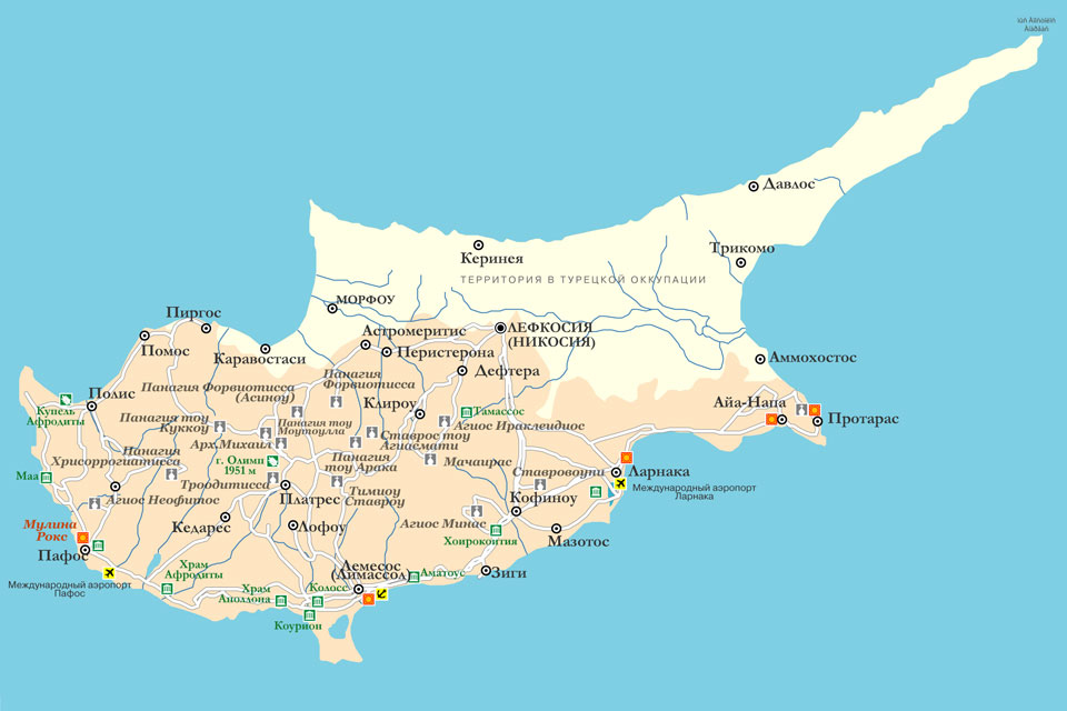 Кипр – где находится и как найти на карте?